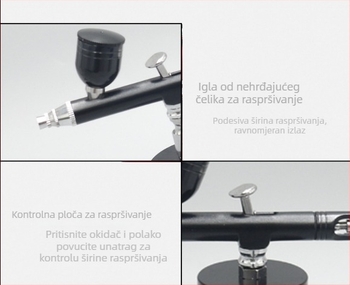 Prijenosni električni aerograf i set sprej pištolja za bojanje Gundam modela