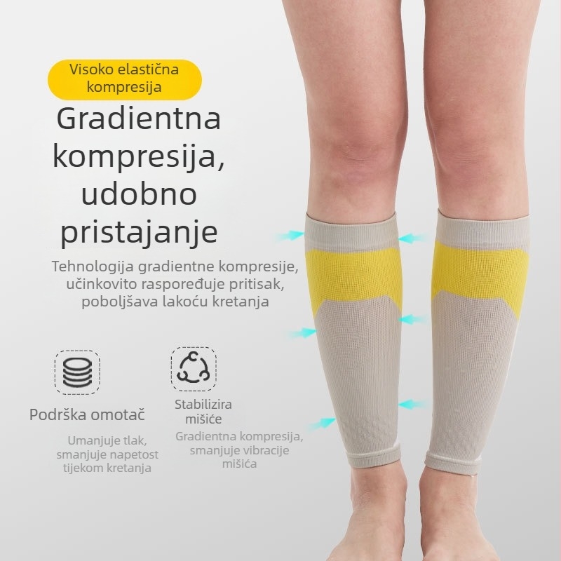 Kompresivni rukav za list, unisex, za trčanje, skakanje s užetom i fitness; materijal: najlon, poliester, spandeks