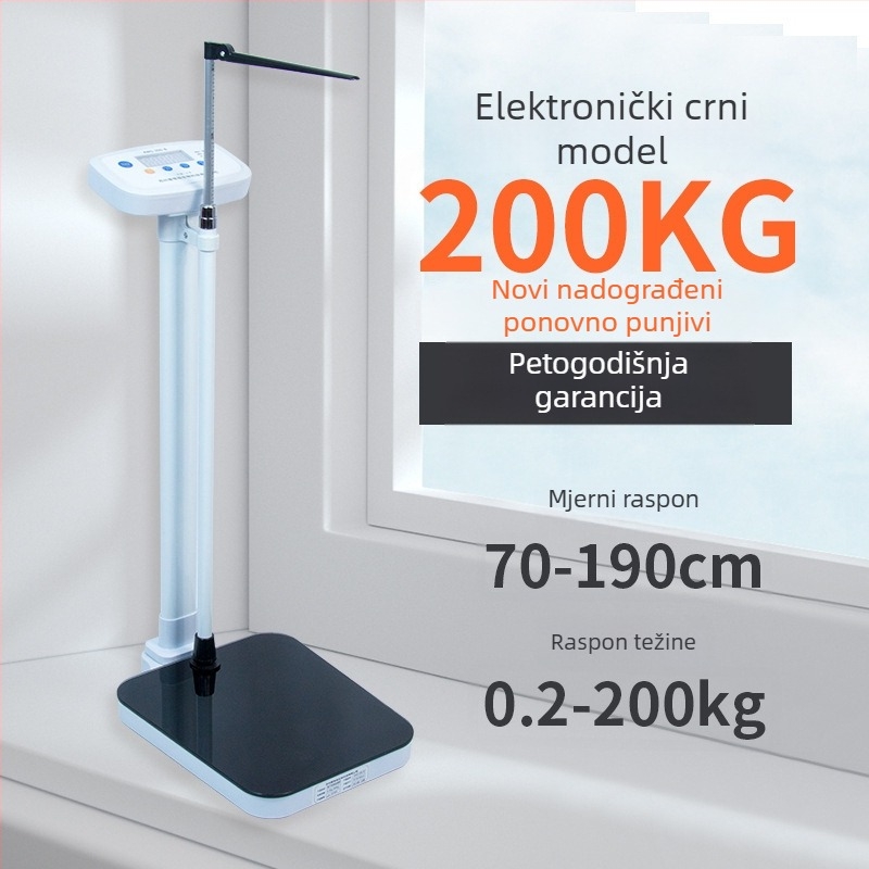 Visina i težina All-in-One vaga za odrasle i djecu, Model RTZ001, upravljanje gumbom, pametna vaga