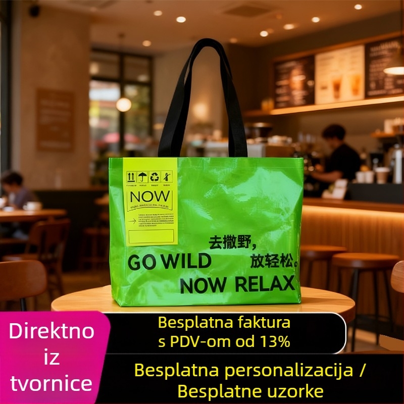 Ručna tkanа vreća od PP pletene s laminiranim prozirnim slojem, vodootporna, debljina 140, pogodna za skladištenje i pakiranje