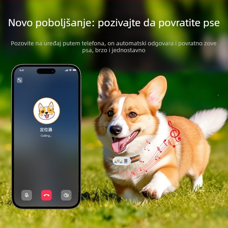 GPS trag za kućne ljubimce s Beidou pozicioniranjem za mačke, pse i ovce – vodootporan ovratnik s alarmima vibracije, isključivanja napajanja, pokreta i ograde; GPS točnost 15 m; IP67; polimer baterija