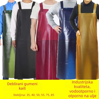 Shuang Yu kožni predpasnik, otporan na kiseline i lužine, vodootporan, otporan na ulje, debeli i produženi dizajn, model A-001, težina 35–88, Namjena: akvakultura, prerada hrane, klanje, restoran, kantina