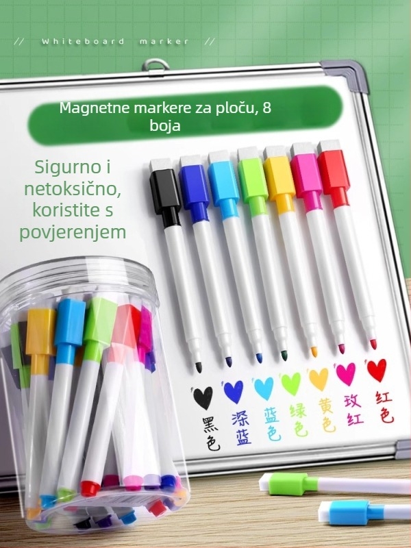 Liangzhi TZETBBB Dječji brisivi marker za ploču na bazi vode, 0,2 mm, plastično kućište