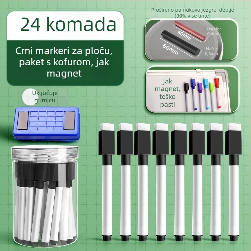 Liangzhi TZETBBB Dječji brisivi marker za ploču na bazi vode, 0,2 mm, plastično kućište