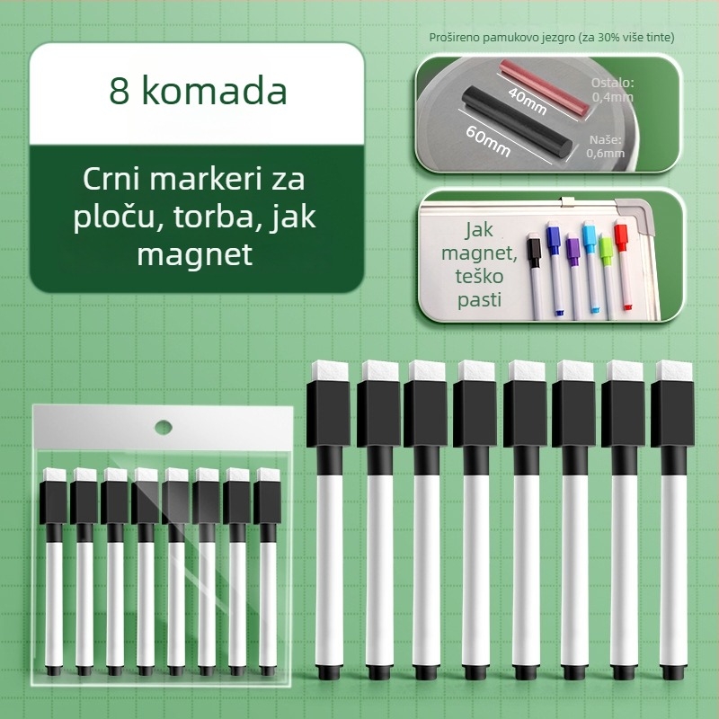 Liangzhi TZETBBB Dječji brisivi marker za ploču na bazi vode, 0,2 mm, plastično kućište