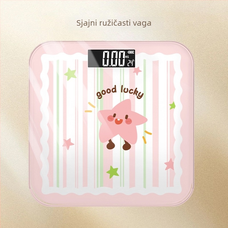 Elektronički kućni vaga za mjerenje tjelesne težine i masnog tkiva, kompaktna, punjiva, pametna