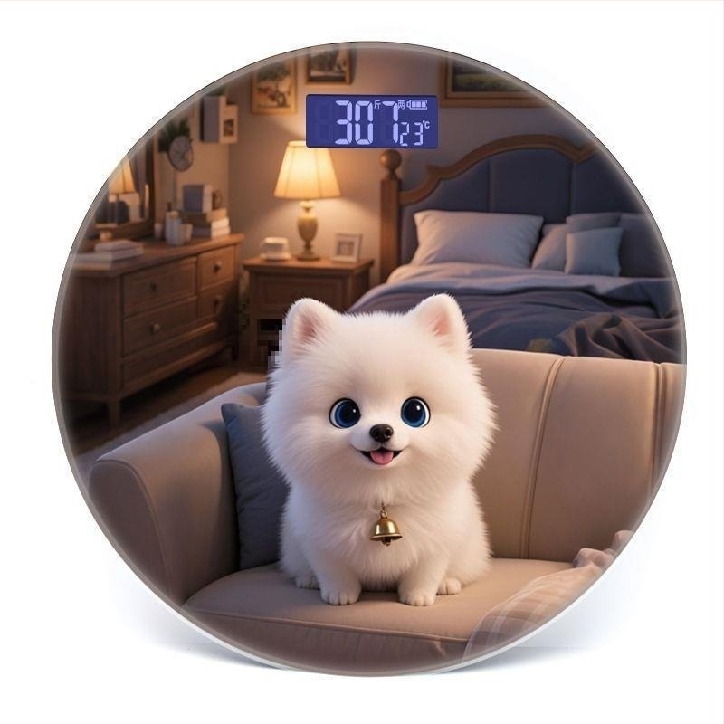 Kućna elektronička vaga za mjerenje tjelesne težine, sladak crtani dizajn, marka Zhang Zhe Factory, pogodno za odrasle