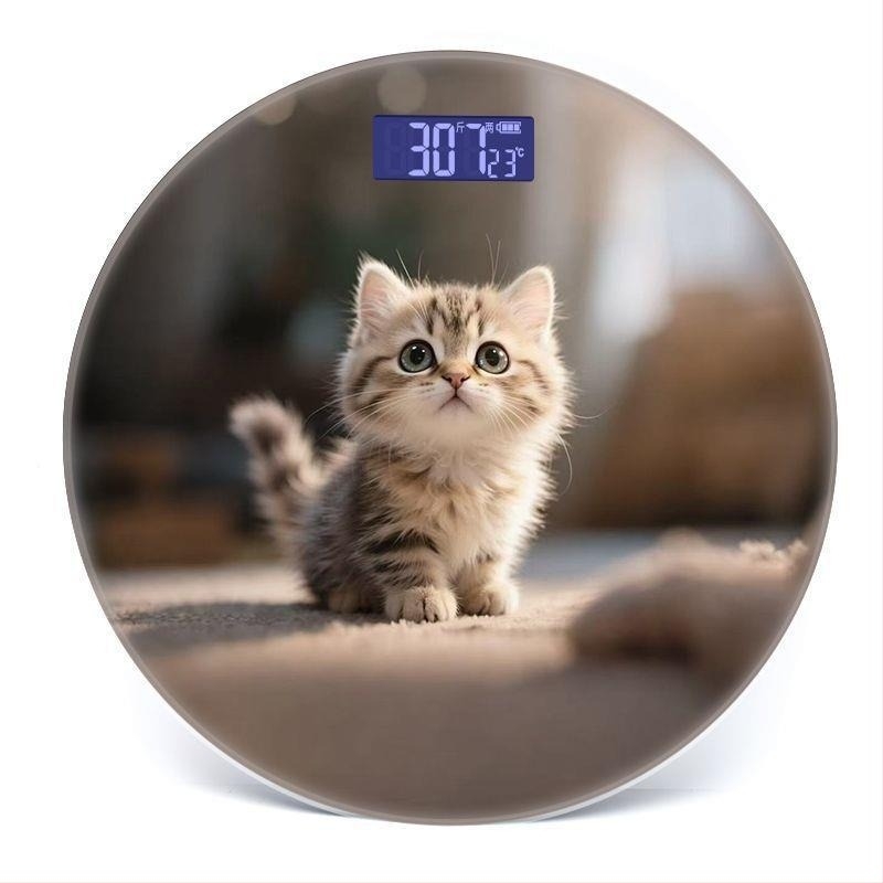 Kućna elektronička vaga za mjerenje tjelesne težine, sladak crtani dizajn, marka Zhang Zhe Factory, pogodno za odrasle