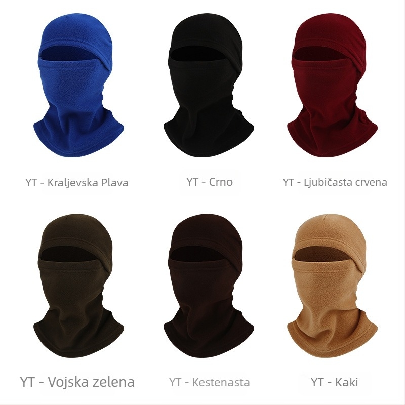 Maska za vožnju biciklom s integriranom zaštitom lica i vrata, poliester, marka AA, unisex