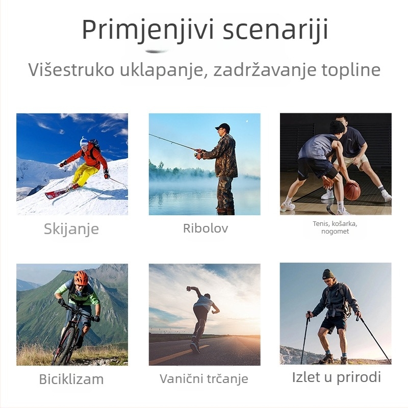 Maska za vožnju biciklom s integriranom zaštitom lica i vrata, poliester, marka AA, unisex