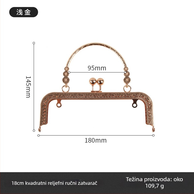 Yl metalni dodaci za torbe od cinkovog legura – geometrijski uzorak, otporni na potrese