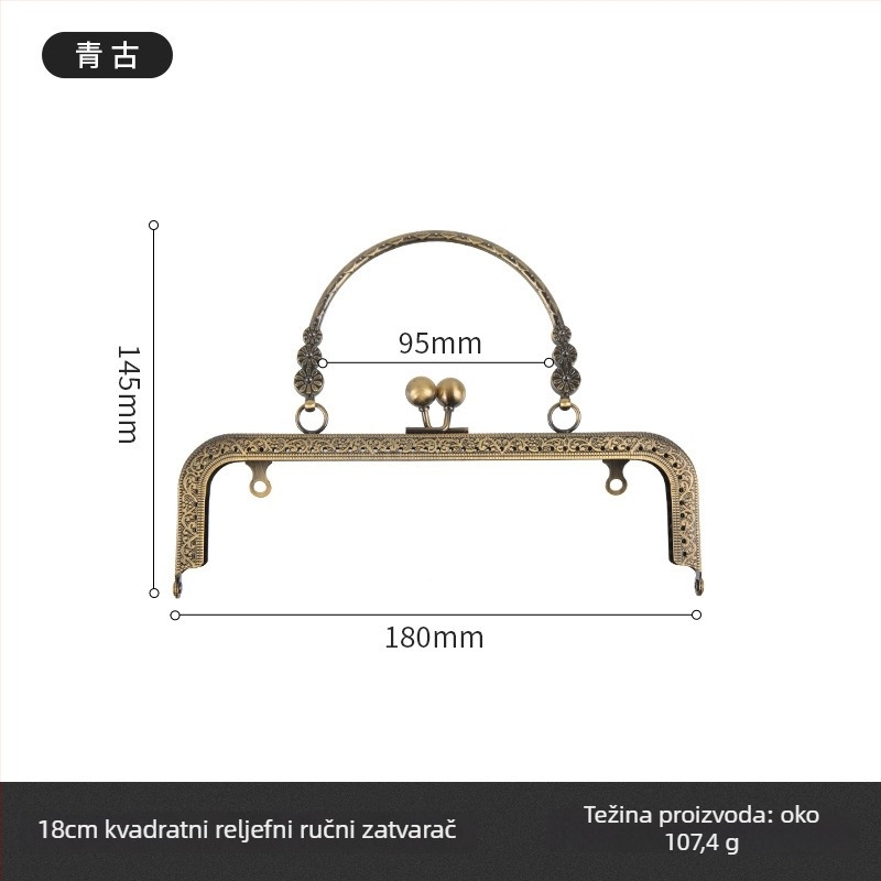 Yl metalni dodaci za torbe od cinkovog legura – geometrijski uzorak, otporni na potrese