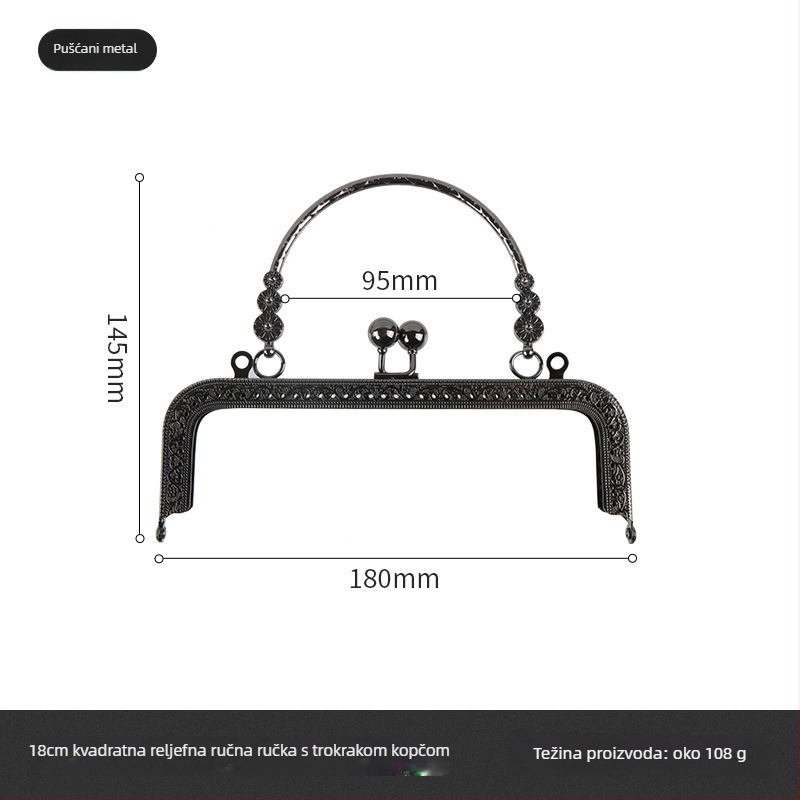 Yl metalni dodaci za torbe od cinkovog legura – geometrijski uzorak, otporni na potrese