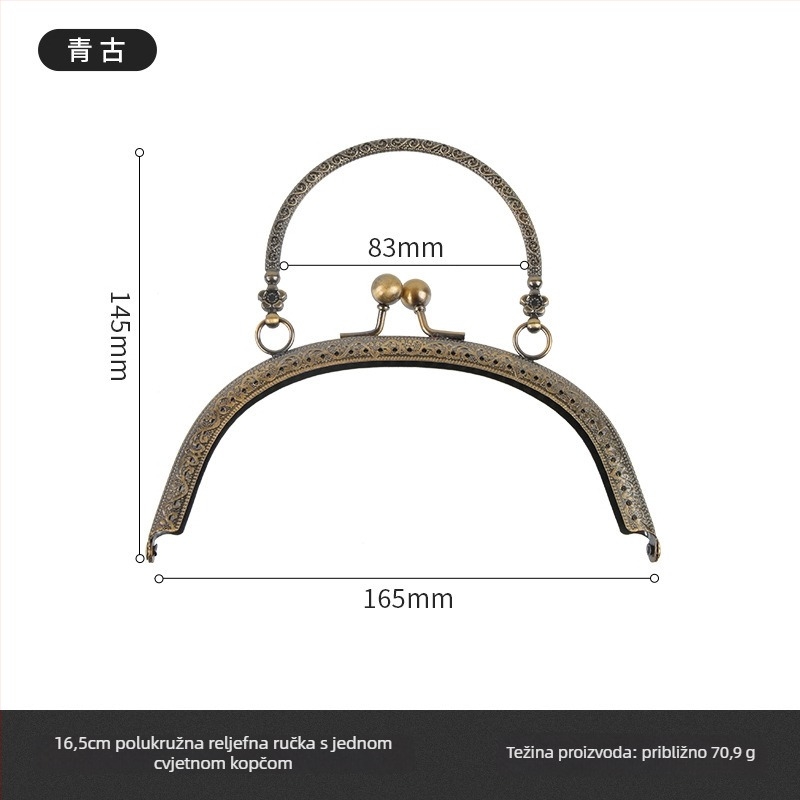 Yl metalni dodaci za torbe od cinkovog legura – geometrijski uzorak, otporni na potrese