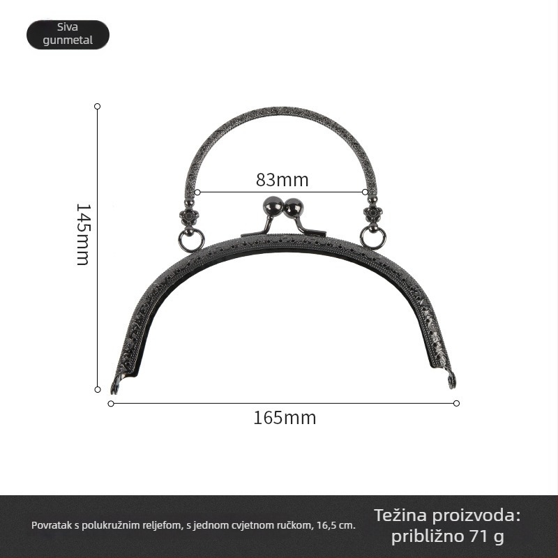Yl metalni dodaci za torbe od cinkovog legura – geometrijski uzorak, otporni na potrese