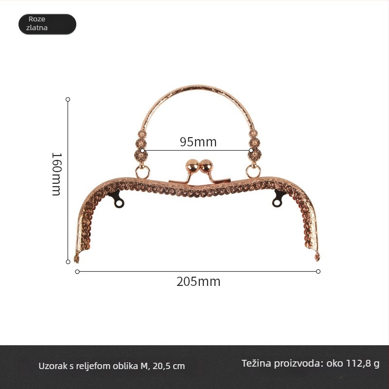 Yl metalni dodaci za torbe od cinkovog legura – geometrijski uzorak, otporni na potrese