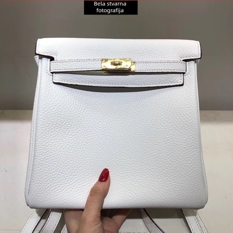 McKendall Ruksak od prave kože, tekstura Litchi grain, kapacitet pod 20 L, Pogodno za iPad, Ergonomska stražnja ploča