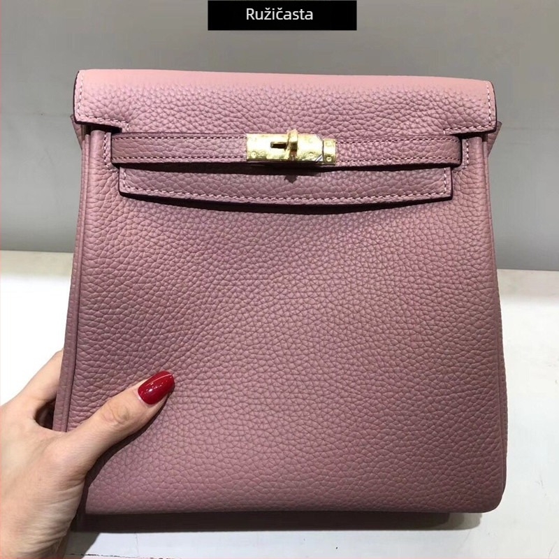 McKendall Ruksak od prave kože, tekstura Litchi grain, kapacitet pod 20 L, Pogodno za iPad, Ergonomska stražnja ploča