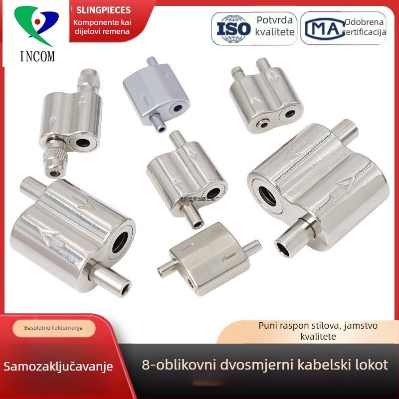 8-oblik dvostrano zaključna kopča za užad, cinkov legura, model Yc81, kod Y77990, lijevano