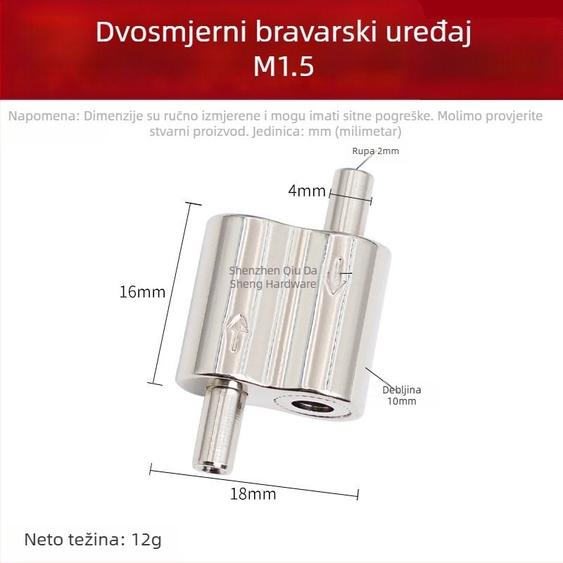 8-oblik dvostrano zaključna kopča za užad, cinkov legura, model Yc81, kod Y77990, lijevano