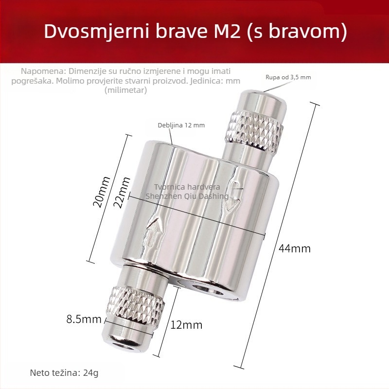 8-oblik dvostrano zaključna kopča za užad, cinkov legura, model Yc81, kod Y77990, lijevano