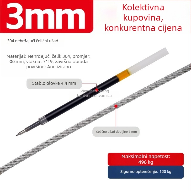 8-oblik dvostrano zaključna kopča za užad, cinkov legura, model Yc81, kod Y77990, lijevano