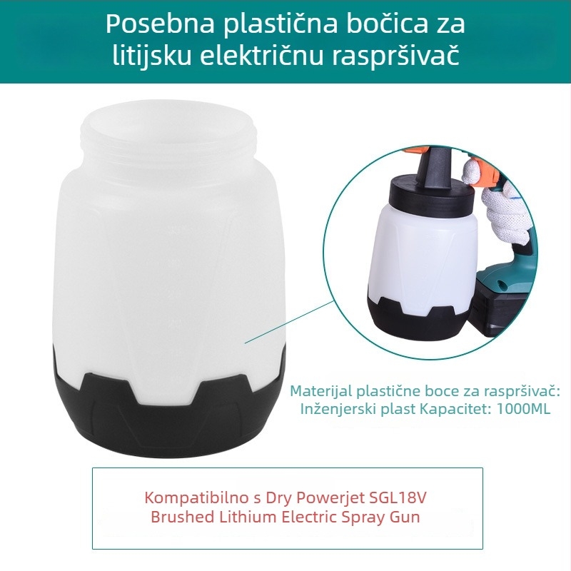 Set dodatne opreme za električni sprej pištolj, posuda za zalijevanje od nehrdјajućeg čelika