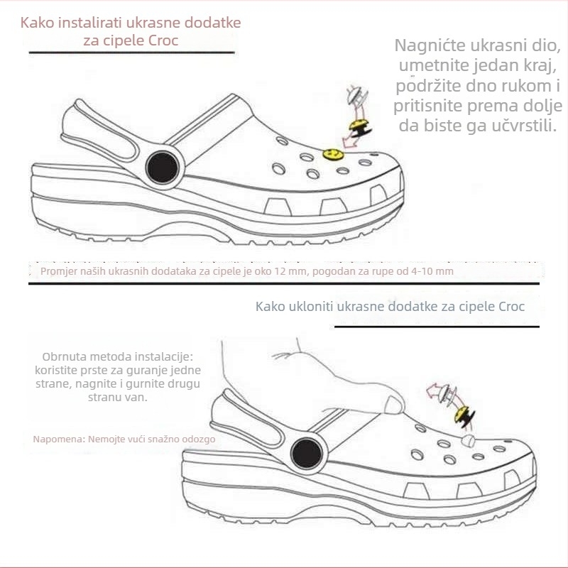 Crocs kopče za cipele - dekoracije cvijeća od smole