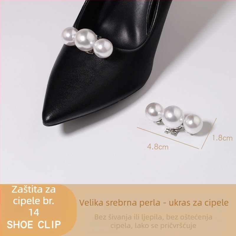 Dodatak za visoke pete s uklonjivom kopčom, dekorativni ukras za pete; kompatibilno s kožnim cipelama, sandalama i radnim cipelama; pogodno za proljeće, ljeto i jesen