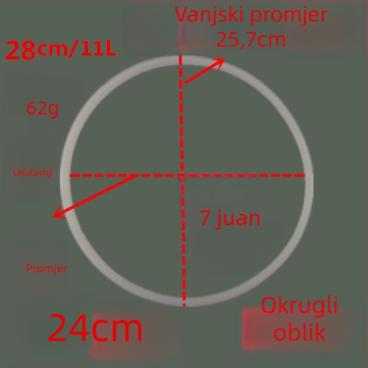 Silikonski brtvilo za tlak kuhalo s eksplozijsko zaščito, okrugli oblik, model 16-44, ugradnja umetkom