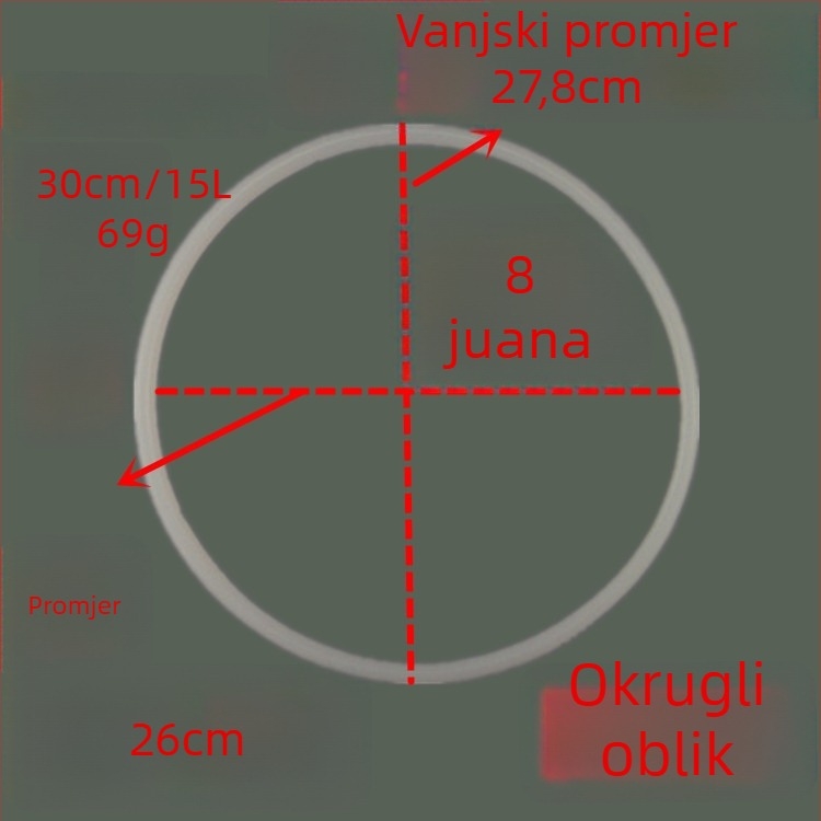 Silikonski brtvilo za tlak kuhalo s eksplozijsko zaščito, okrugli oblik, model 16-44, ugradnja umetkom