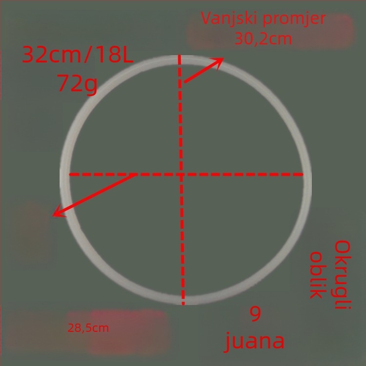 Silikonski brtvilo za tlak kuhalo s eksplozijsko zaščito, okrugli oblik, model 16-44, ugradnja umetkom