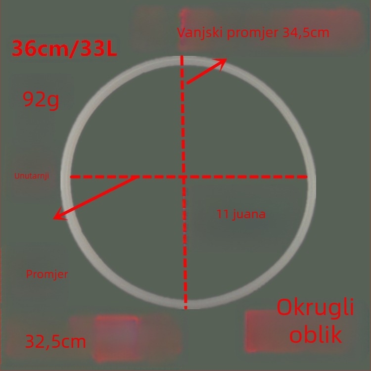Silikonski brtvilo za tlak kuhalo s eksplozijsko zaščito, okrugli oblik, model 16-44, ugradnja umetkom