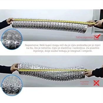 Kuhinjski ispušni cijev – univerzalna cijev od aluminijske folije, izlaz zraka (Model: Other; Instalacija: kontaktirajte korisničku službu; Dimenzije: konzultirajte; Neto težina: konzultirajte)