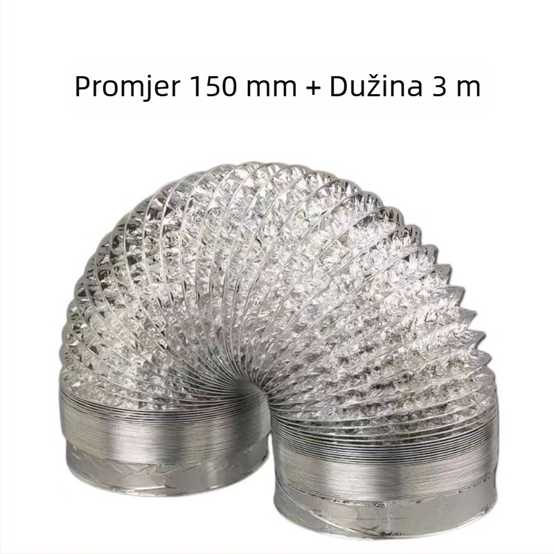 Kuhinjski ispušni cijev – univerzalna cijev od aluminijske folije, izlaz zraka (Model: Other; Instalacija: kontaktirajte korisničku službu; Dimenzije: konzultirajte; Neto težina: konzultirajte)