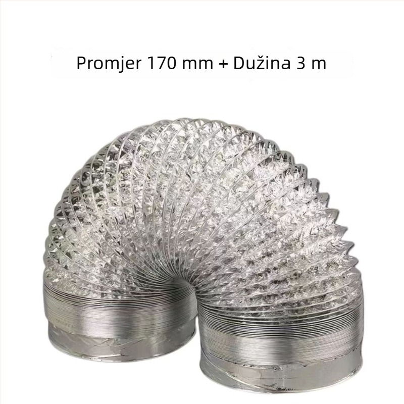 Kuhinjski ispušni cijev – univerzalna cijev od aluminijske folije, izlaz zraka (Model: Other; Instalacija: kontaktirajte korisničku službu; Dimenzije: konzultirajte; Neto težina: konzultirajte)