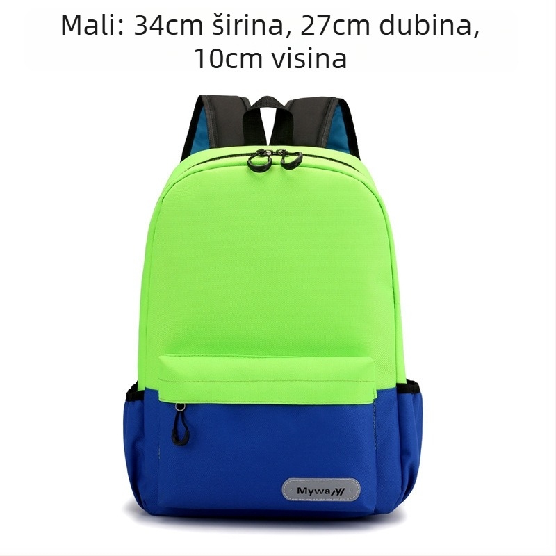 Dječji platneni ruksak s logom, geometrijski uzorak, moderan trendi stil, zakrivljeni naramenice, otporan na habanje i reflektirajući noću