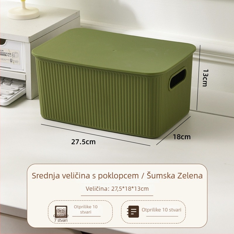 Stolna kutija za pohranu kozmetike, sitnicama i grickalicama, velik kapacitet, plastični kućni organizator