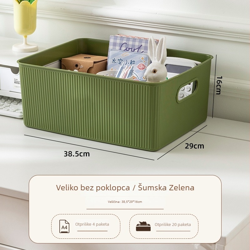 Stolna kutija za pohranu kozmetike, sitnicama i grickalicama, velik kapacitet, plastični kućni organizator