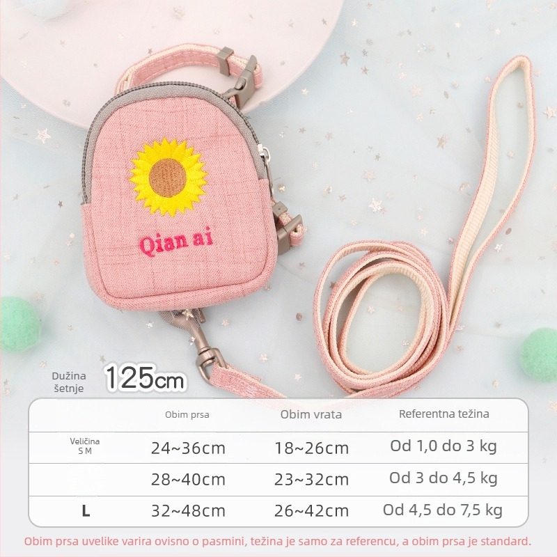 Mačji povodac s automatskim proširivanjem, podesiv, poliestersko uže