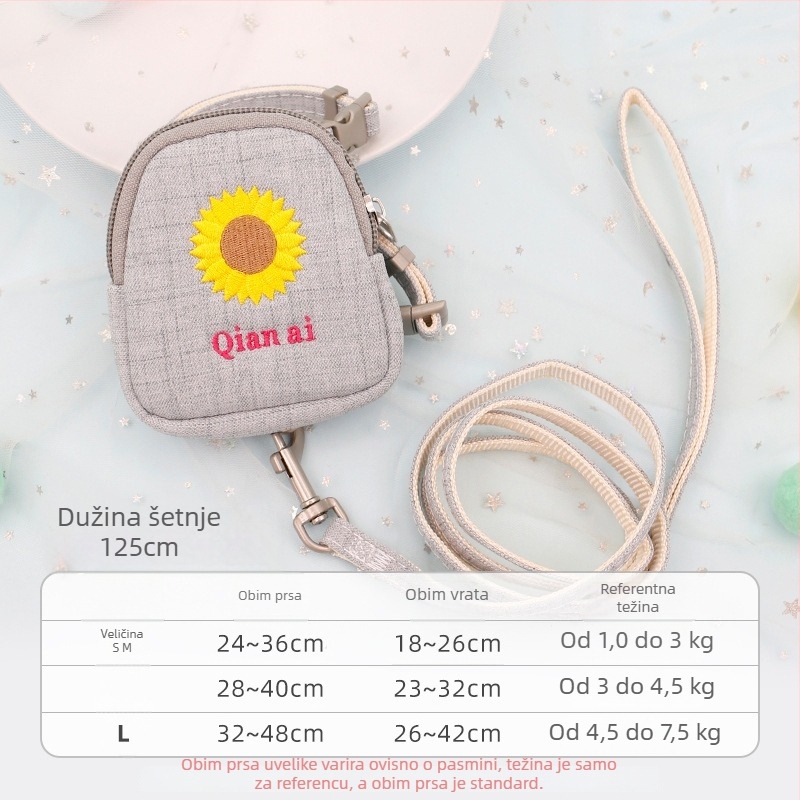 Mačji povodac s automatskim proširivanjem, podesiv, poliestersko uže