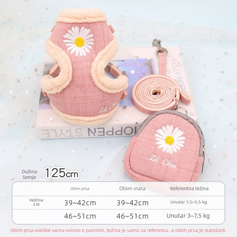 Mačji povodac s automatskim proširivanjem, podesiv, poliestersko uže