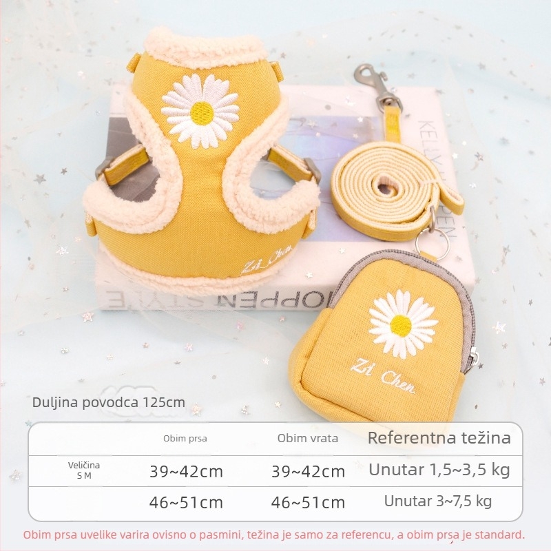 Mačji povodac s automatskim proširivanjem, podesiv, poliestersko uže