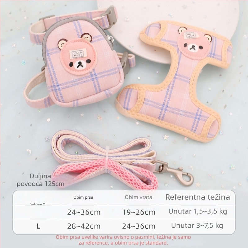 Mačji povodac s automatskim proširivanjem, podesiv, poliestersko uže