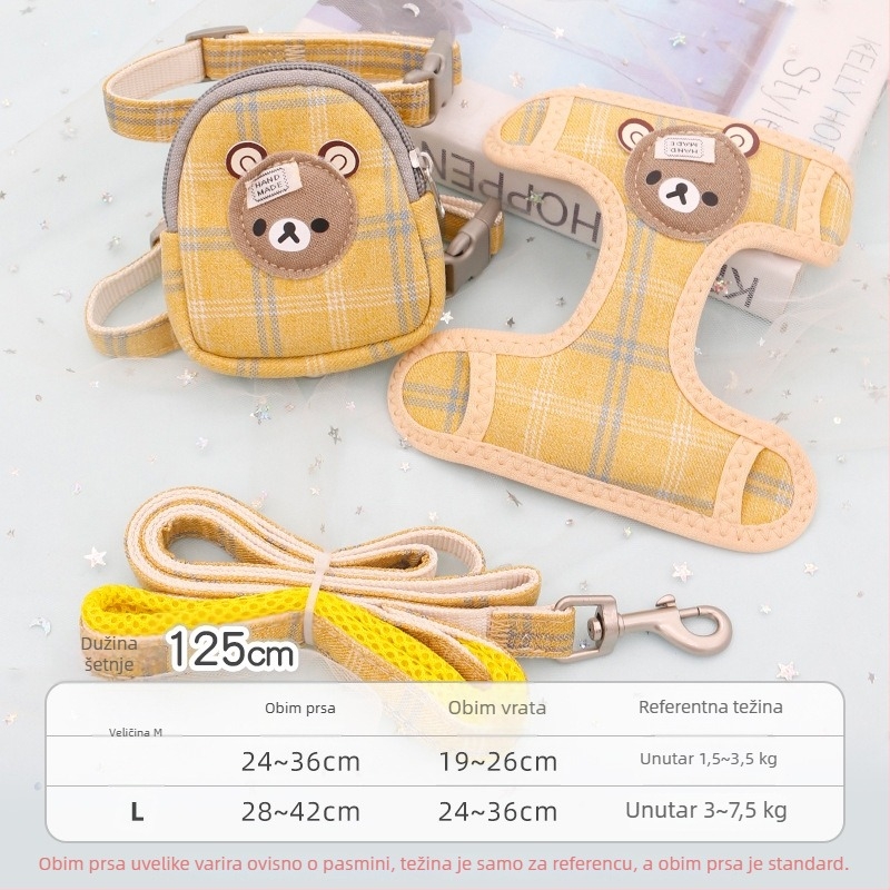 Mačji povodac s automatskim proširivanjem, podesiv, poliestersko uže