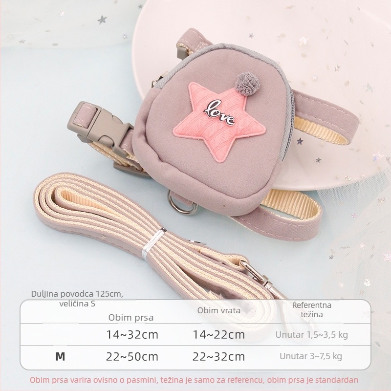 Mačji povodac s automatskim proširivanjem, podesiv, poliestersko uže