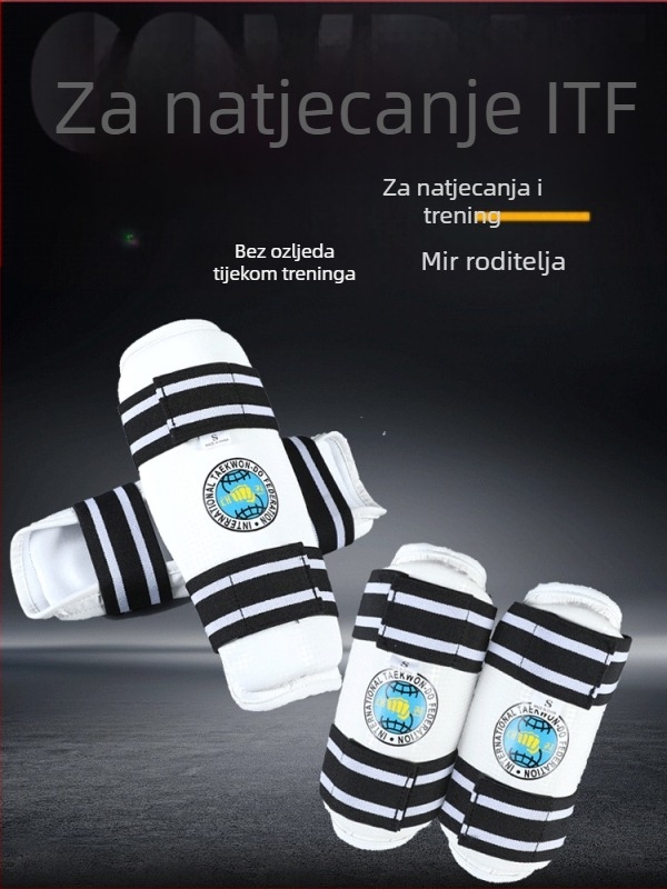 Taekwondo štitnici za noge i ruke, odvojivi, debeli, visoke elastičnosti, tijelo od poliesterskih vlakana za ITF Taekwondo natjecanja i treninge