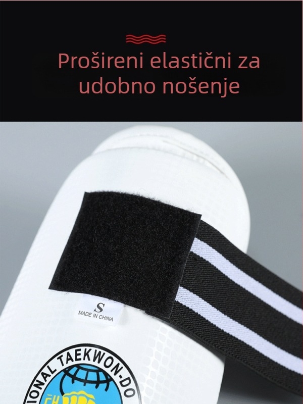 Taekwondo štitnici za noge i ruke, odvojivi, debeli, visoke elastičnosti, tijelo od poliesterskih vlakana za ITF Taekwondo natjecanja i treninge