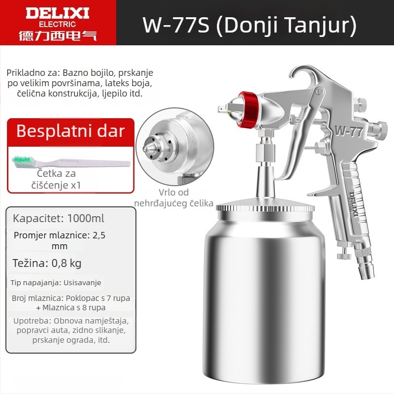 Kućni pištolj za prskanje za namještaj i automobile s podesivim višekalibrom, punjiva litijska baterija, 220V