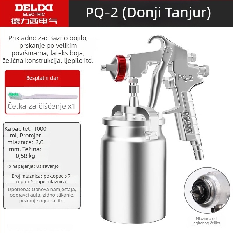 Kućni pištolj za prskanje za namještaj i automobile s podesivim višekalibrom, punjiva litijska baterija, 220V